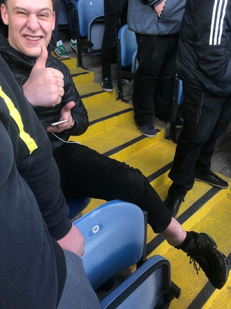 Illustration for article titled Leeds Fan Breaks Ankle While Celebrating A Goal, Waits Until After The Game To Go To Hospital